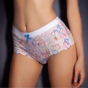 Agent Provocateur Dylan Briefs AP size 2 white multicolor floral cotton